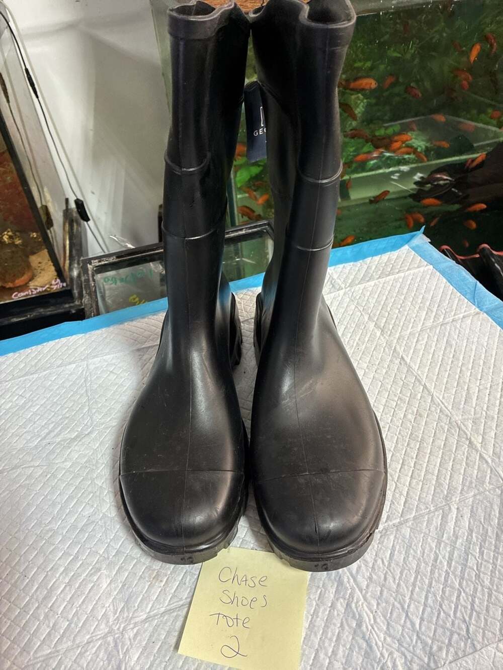George Men's Rubber Rain and Work Boots PVC Waterproof Mud Boots